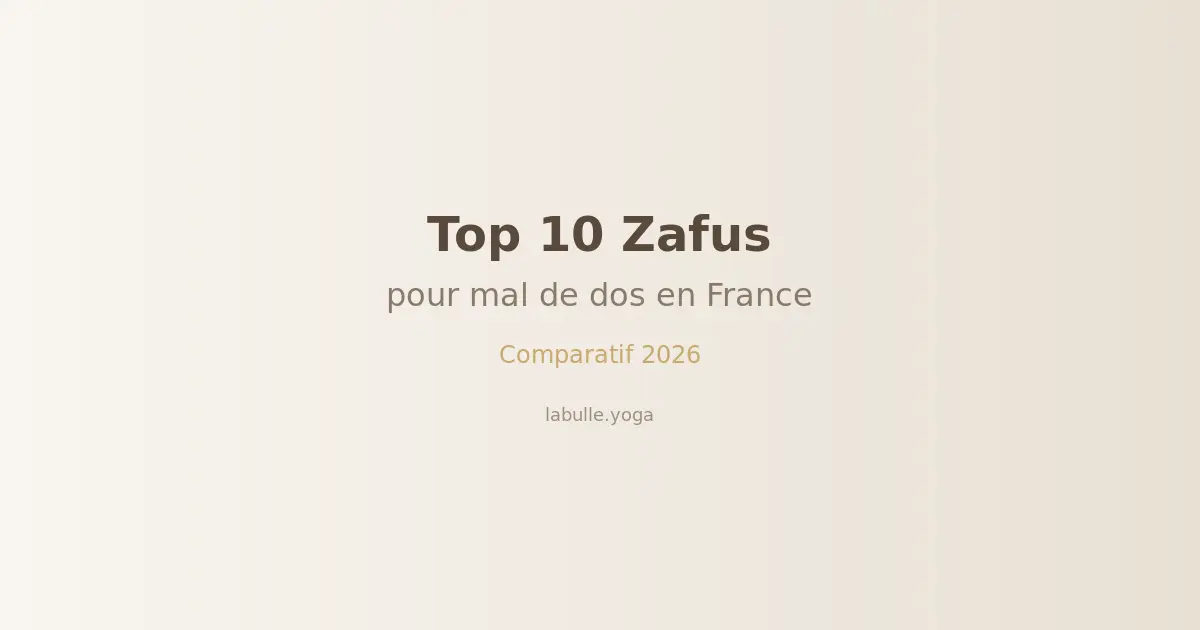 Top 10 des meilleurs zafus pour mal de dos en France (2026)